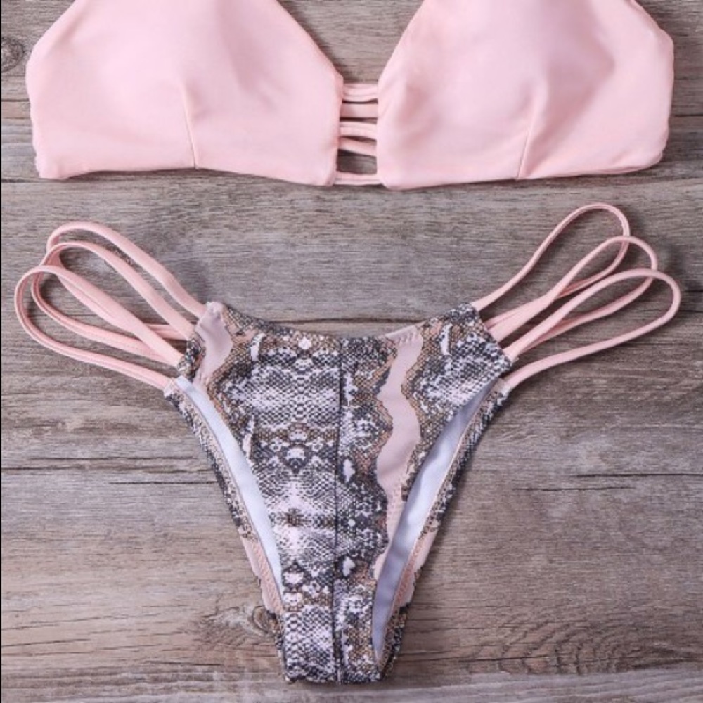 Snakeskin bikini bottoms